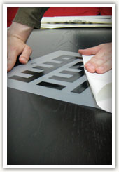 Peel away the decal backing